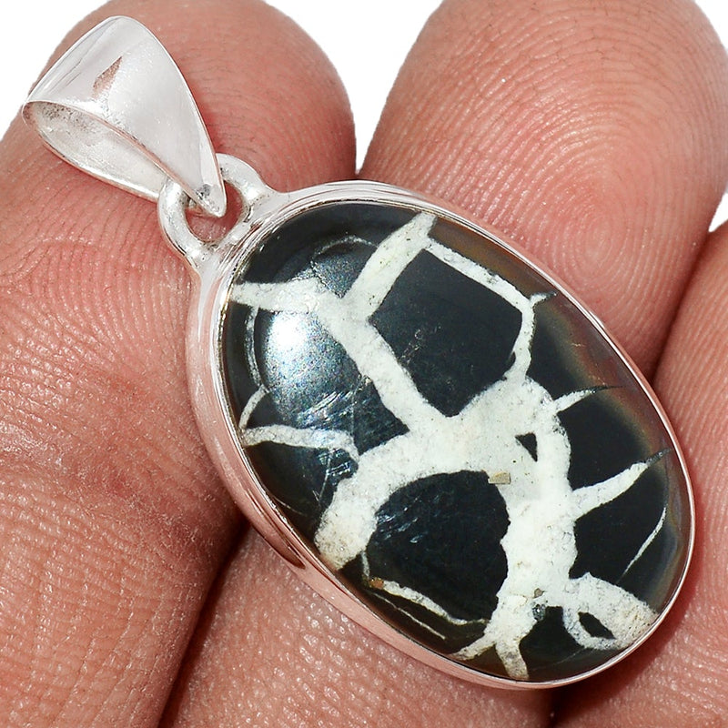 1.3" Black Septarian Pendants - BSRP233