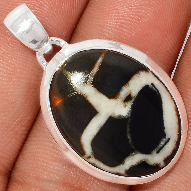1.5" Black Septarian Pendants - BSRP283