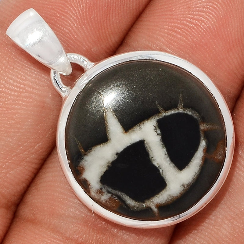 1.3" Black Septarian Pendants - BSRP294
