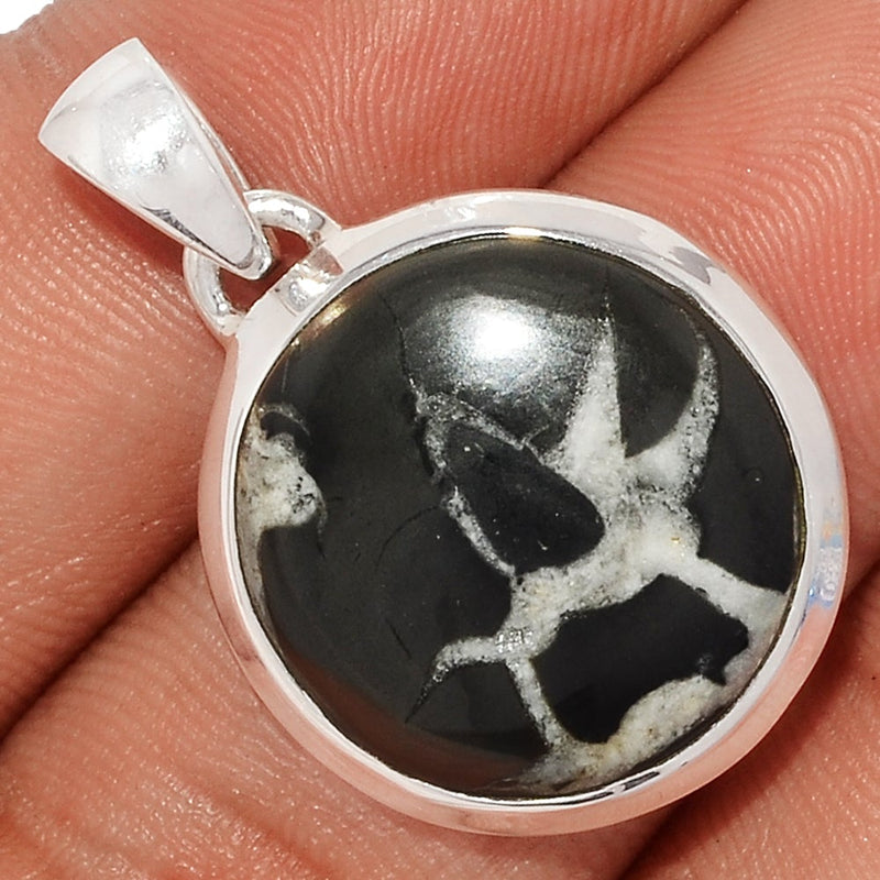 1.2" Black Septarian Pendants - BSRP299