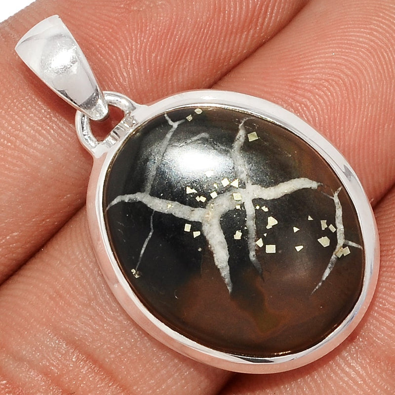 1.5" Black Septarian Pendants - BSRP303