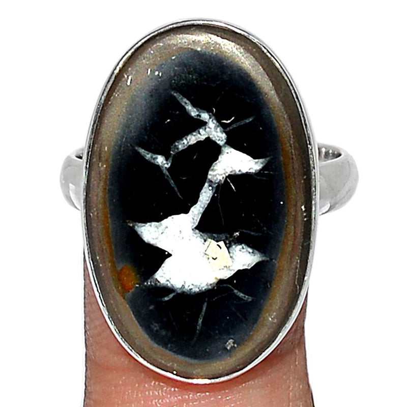 Black Septarian Ring - BSRR80