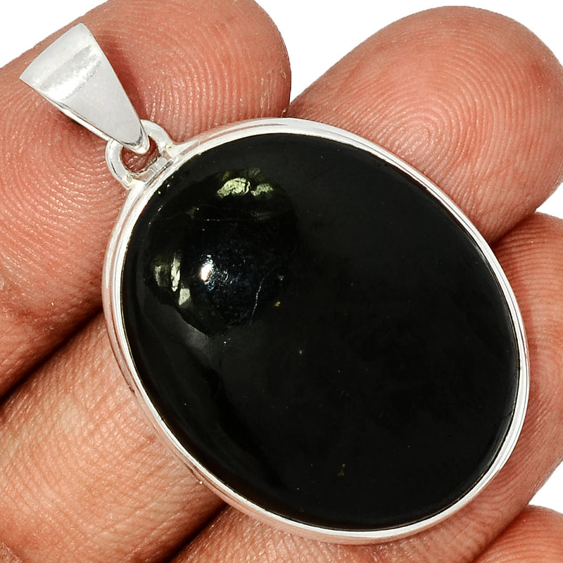 1.7" Black Tourmaline Cabochon Pendants - BTCP38