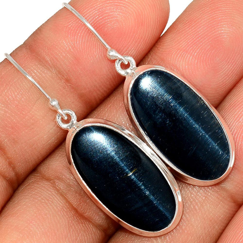 1.6" Blue Tiger Eye Earrings - BTEE162