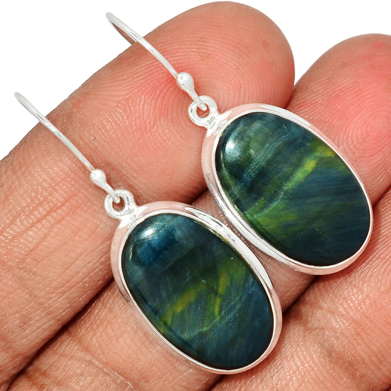 1.6" Blue Tiger Eye Earrings - BTEE241