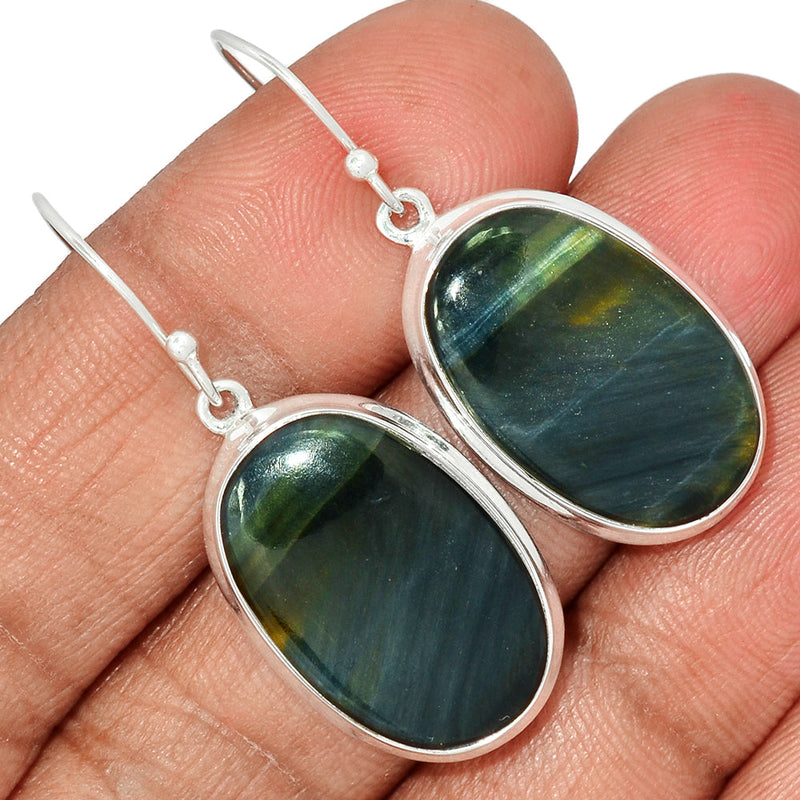 1.6" Blue Tiger Eye Earrings - BTEE248