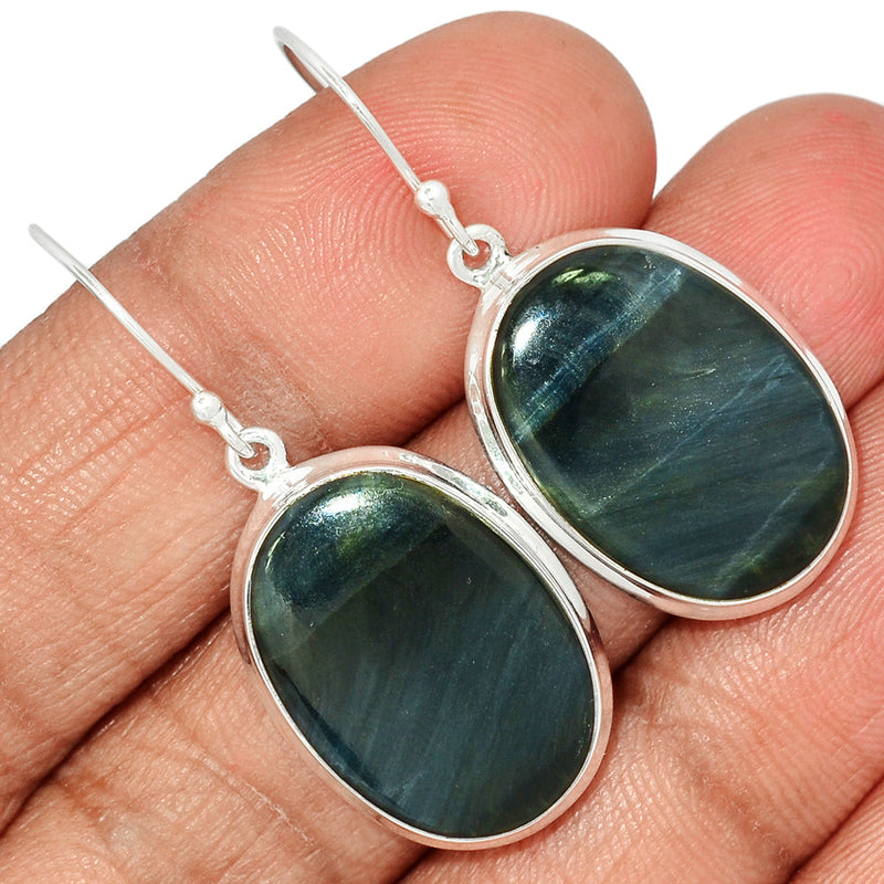 1.6" Blue Tiger Eye Earrings - BTEE253