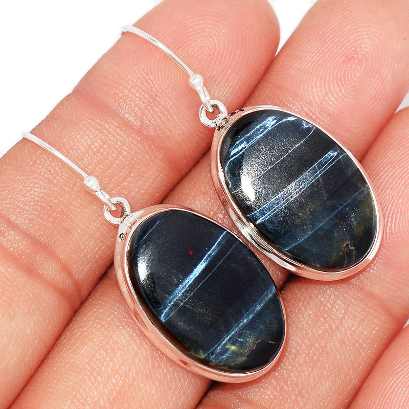 1.6" Blue Tiger Eye Earrings - BTEE260