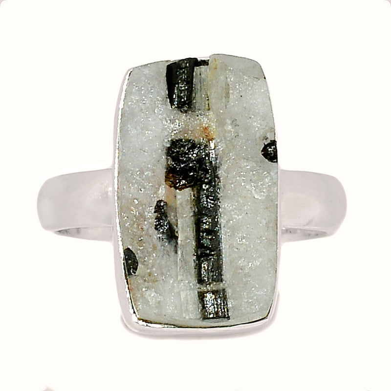 Black Tourmaline In Quartz Ring - BTIR127