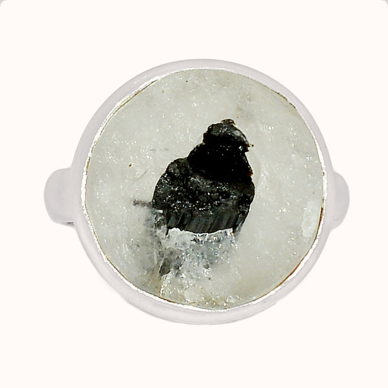 Black Tourmaline In Quartz Ring - BTIR128