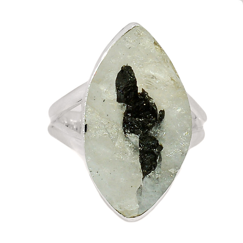 Black Tourmaline In Quartz Ring - BTIR129
