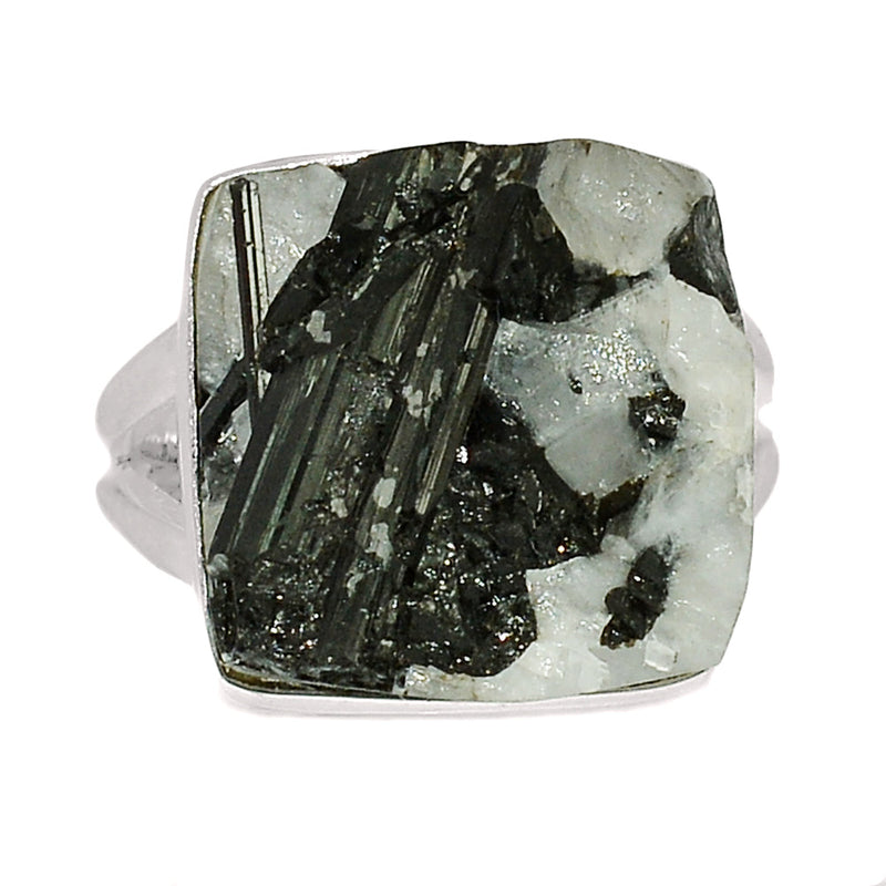 Black Tourmaline In Quartz Ring - BTIR137