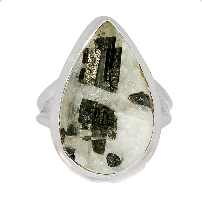 Black Tourmaline In Quartz Ring - BTIR143