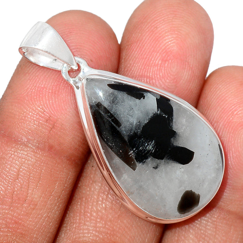 1.6" Black Tourmaline In Quartz Pendants - BTQP1