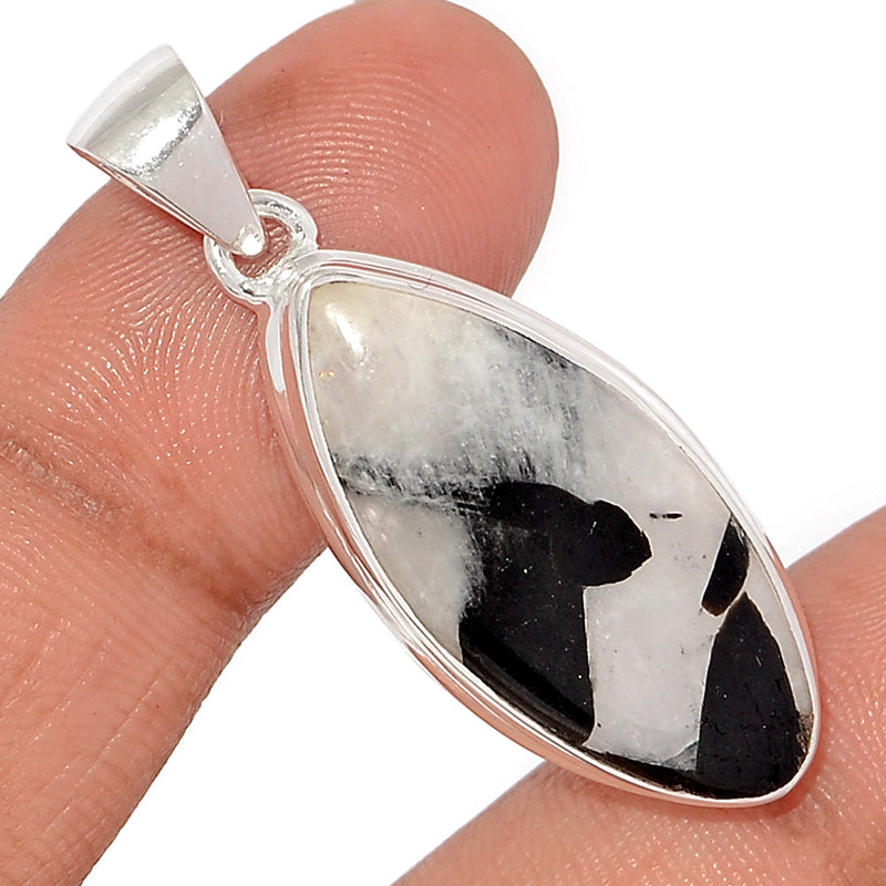 1.5" Black Tourmaline In Quartz Cabochon Pendants - BTQP33