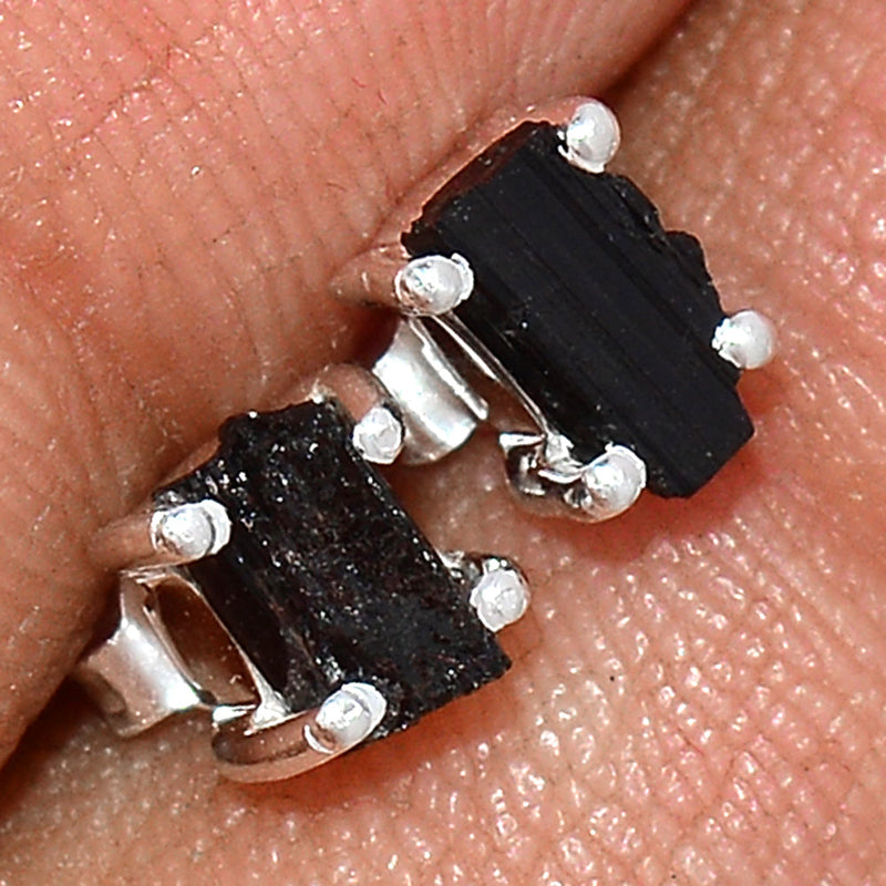 Claw - Black Tourmaline Rough Studs - BTRS102