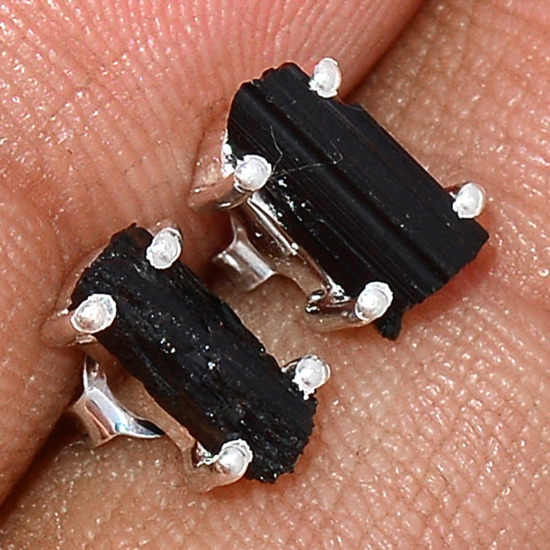 Claw - Black Tourmaline Rough Studs - BTRS10