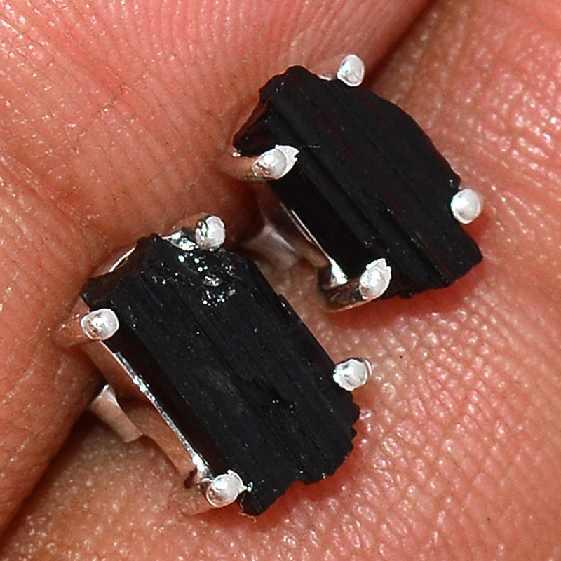 Claw - Black Tourmaline Rough Studs - BTRS128