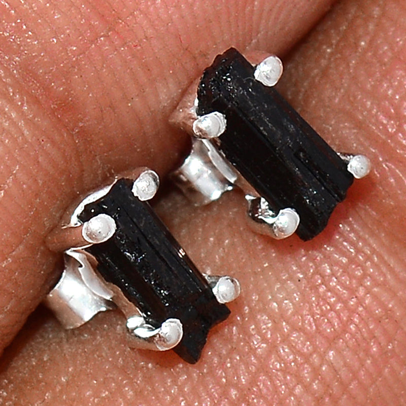 Claw - Black Tourmaline Rough Studs - BTRS160