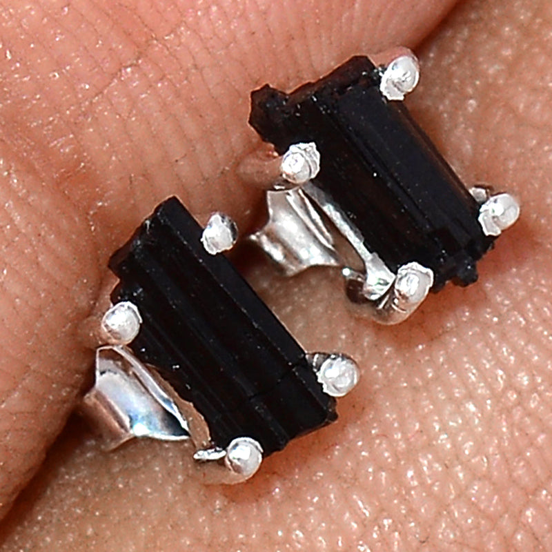 Claw - Black Tourmaline Rough Studs - BTRS66