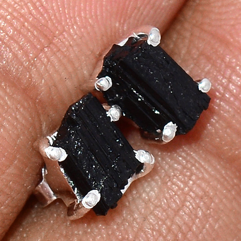 Claw - Black Tourmaline Rough Studs - BTRS69