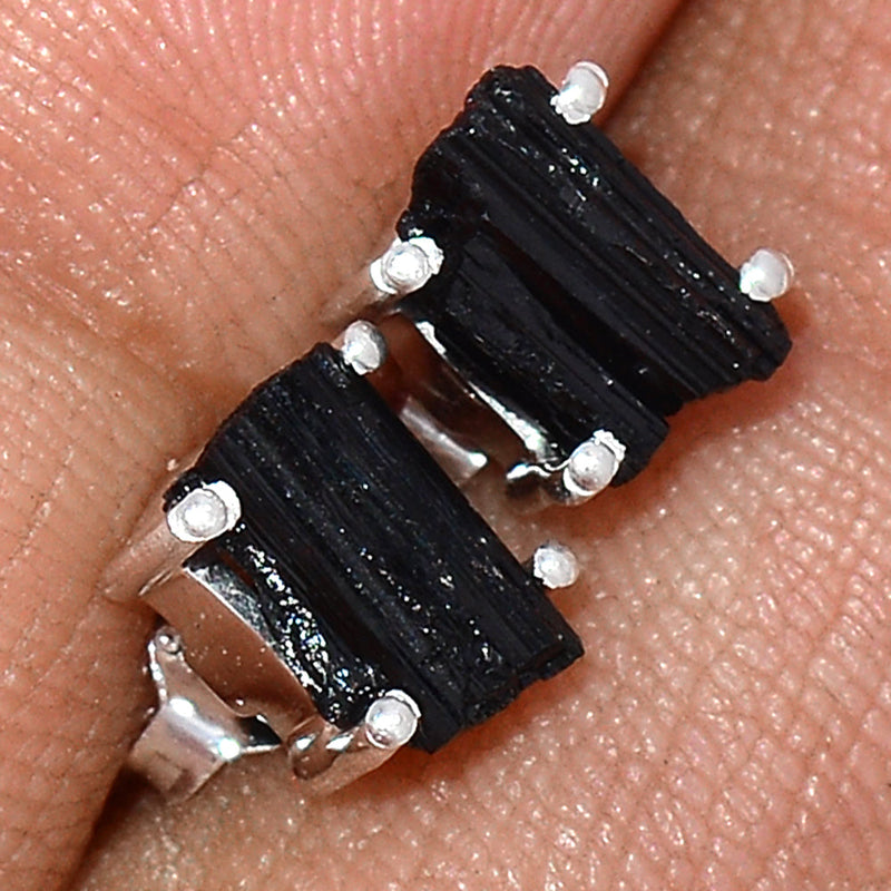 Claw - Black Tourmaline Rough Studs - BTRS77