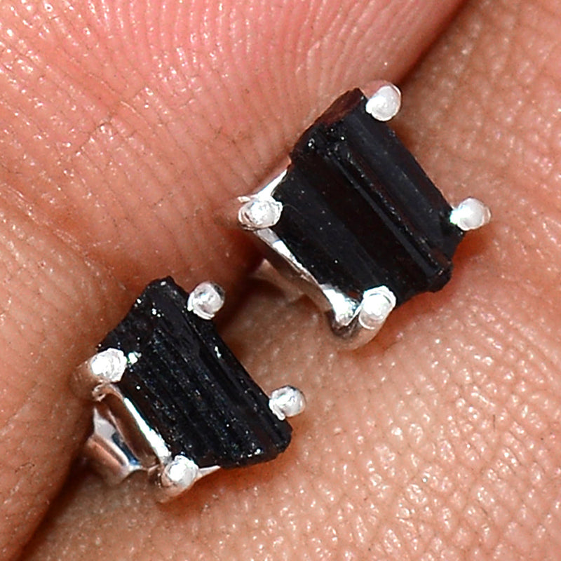 Claw - Black Tourmaline Rough Studs - BTRS82