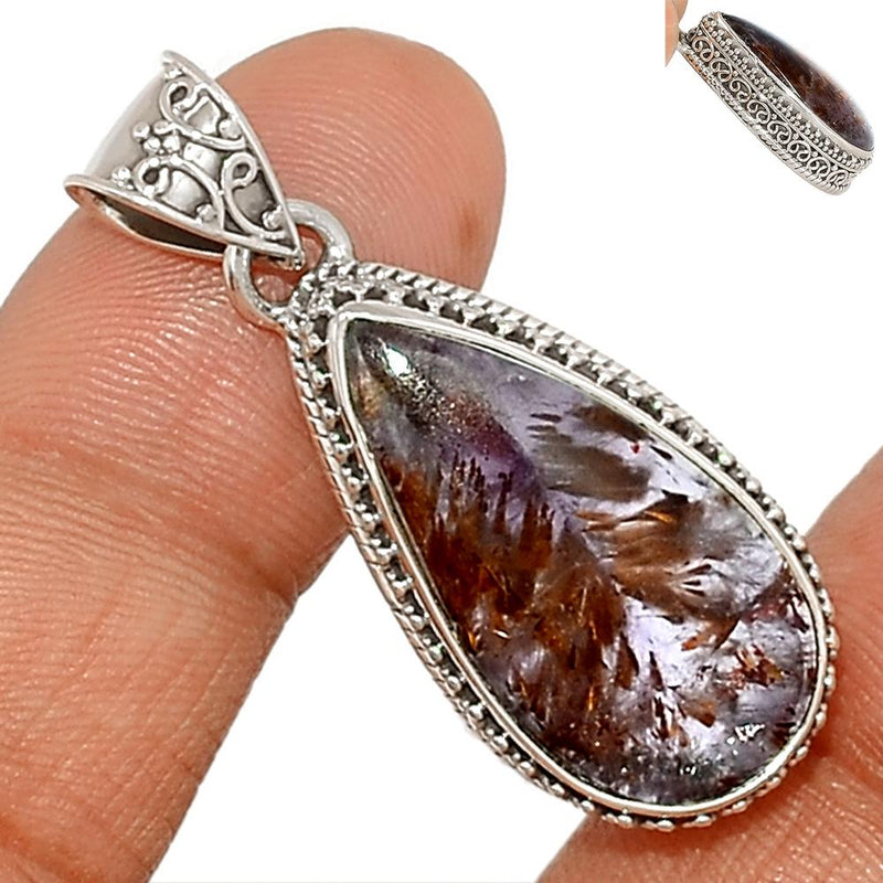 1.5" Fine Filigree - Cacoxenite Pendants - CACP1267
