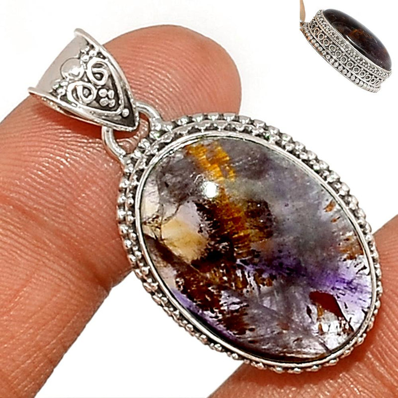 1.5" Fine Filigree - Cacoxenite Pendants - CACP1277