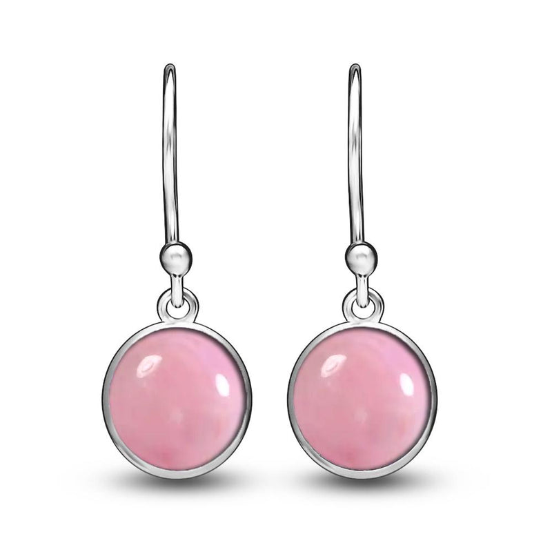 7*7 MM Round - Pink Opal Earrings - CB-E902PO Catalogue