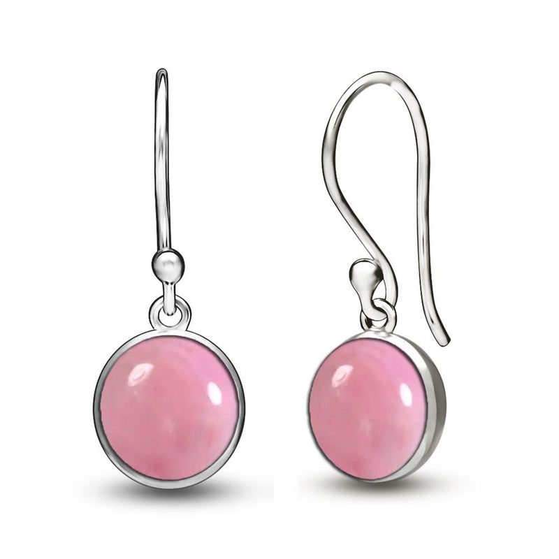 7*7 MM Round - Pink Opal Earrings - CB-E902PO Catalogue