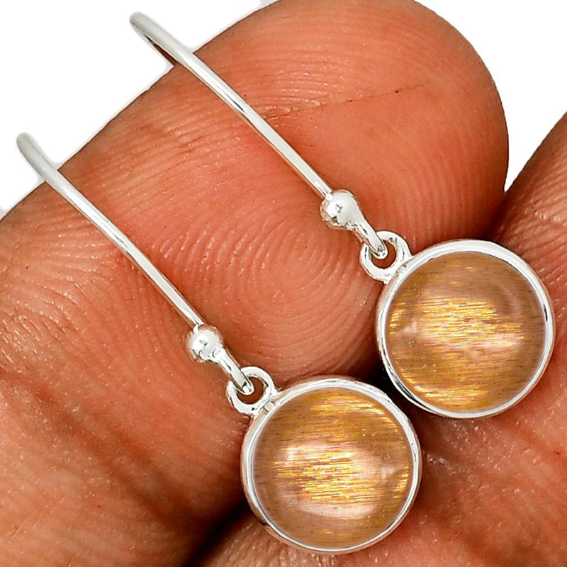 7*7 MM Round - Sunstone Earrings - CB-E902SS Catalogue