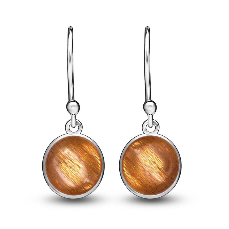 7*7 MM Round - Sunstone Earrings - CB-E902SS Catalogue