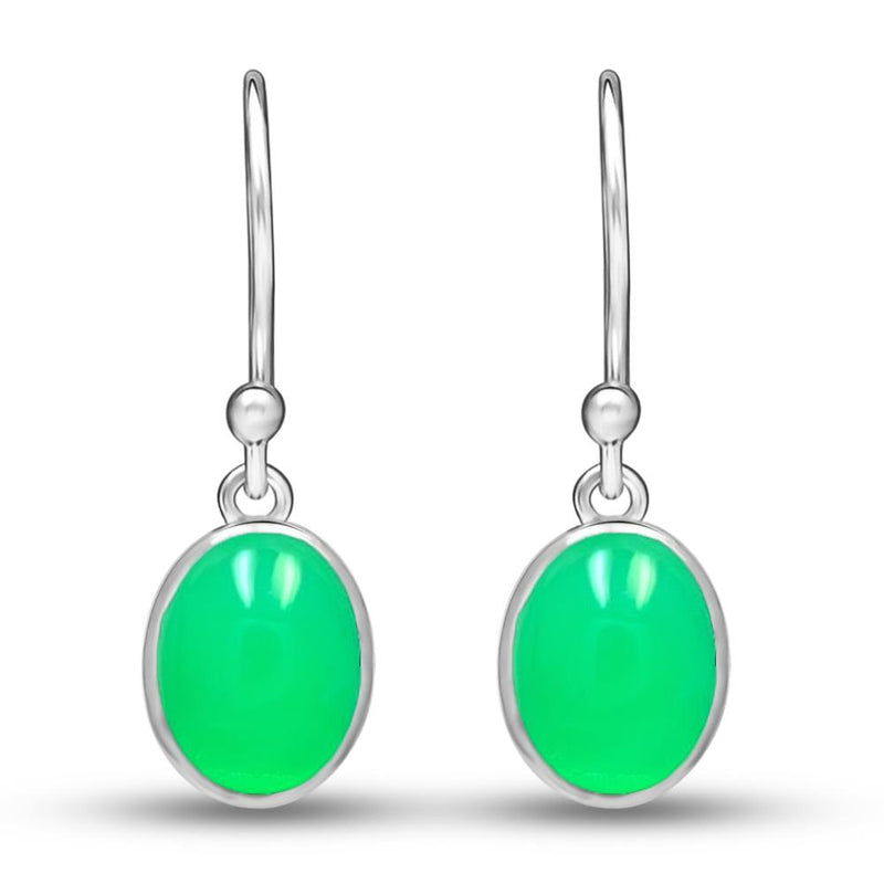 6*8 MM Oval - Chrysoprase Earrings - CB-E904CP Catalogue