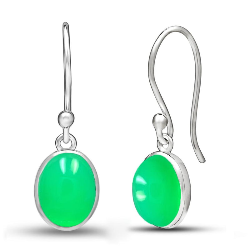6*8 MM Oval - Chrysoprase Earrings - CB-E904CP Catalogue