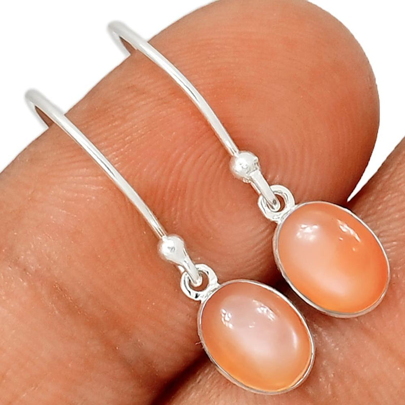 6*8 MM Oval - Peach Moonstone Jewelry Earrings - CB-E904PM Catalogue