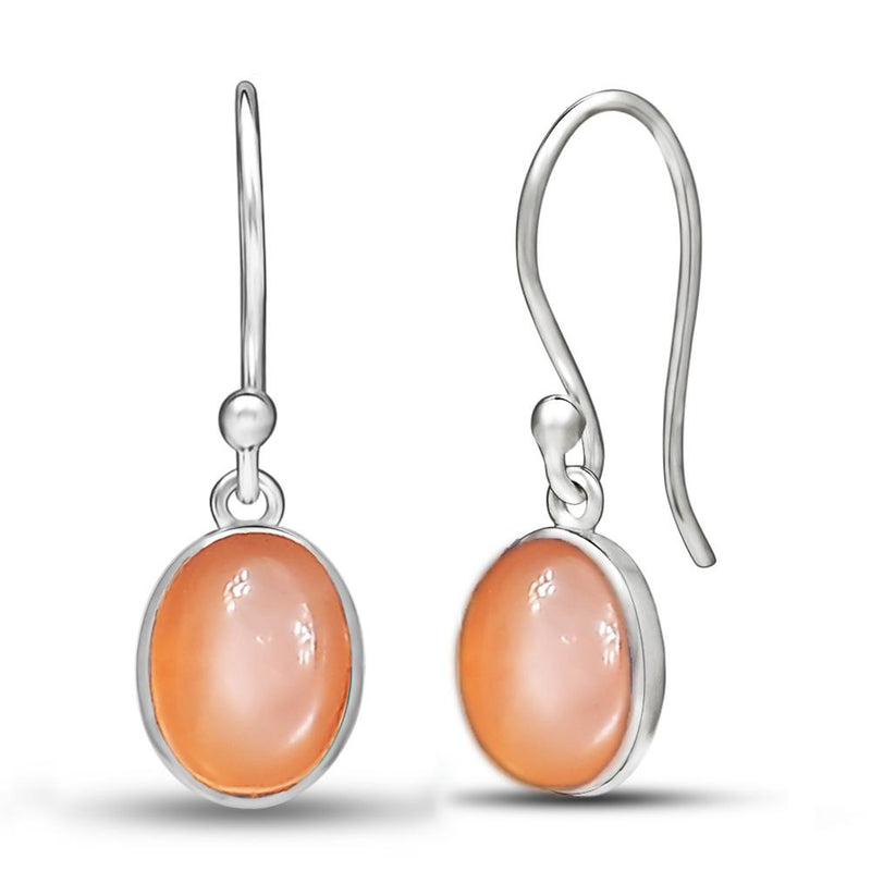 6*8 MM Oval - Peach Moonstone Jewelry Earrings - CB-E904PM Catalogue