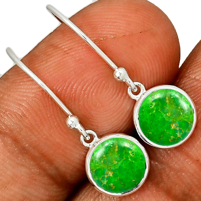 8*8 MM Round - Green Mohave Turquosie Earrings - CB-E905GMT Catalogue