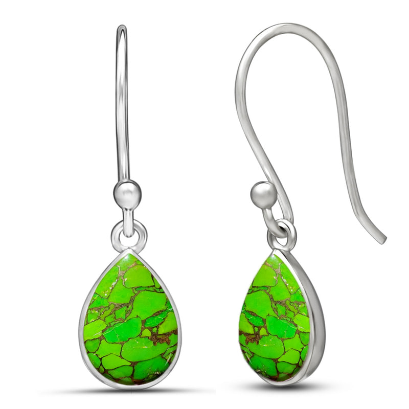 10*7 MM Pear - Green Mohave Turquoise Earrings - CB-E906GMT Catalogue