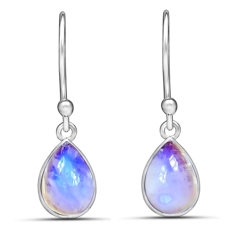 10*7 MM Pear - Rainbow Moonstone Earrings - CB-E906RM Catalogue