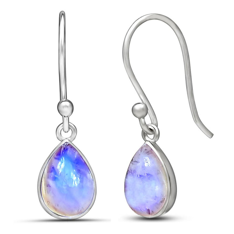 10*7 MM Pear - Rainbow Moonstone Earrings - CB-E906RM Catalogue