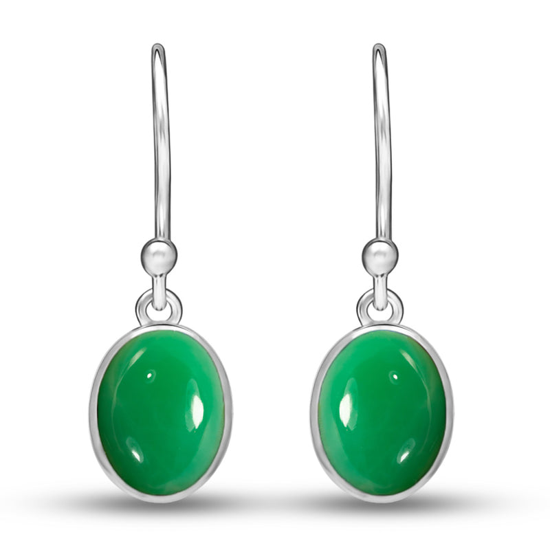7*9 MM Oval - Chrysoprase Earrings - CB-E907CRP Catalogue