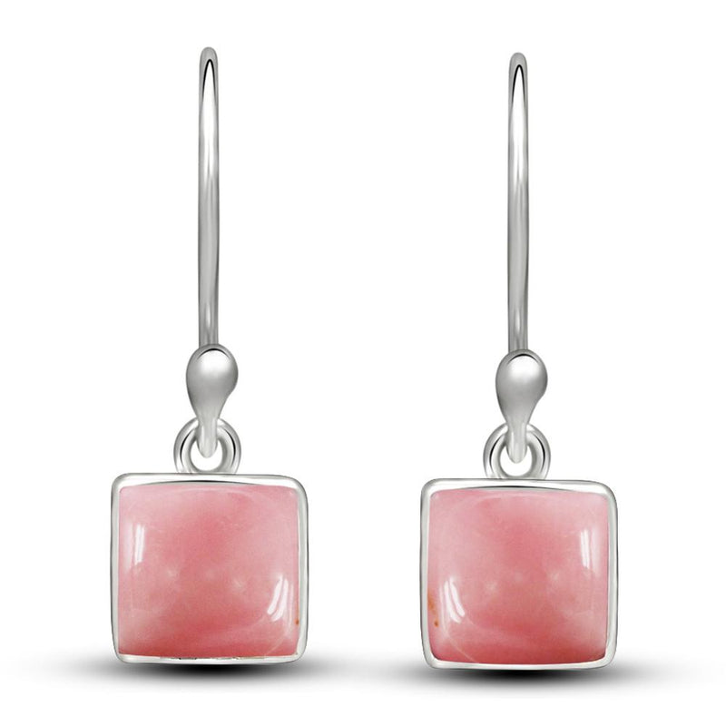 6*6 MM Square - Pink Opal Earrings - CB-E908PO Catalogue