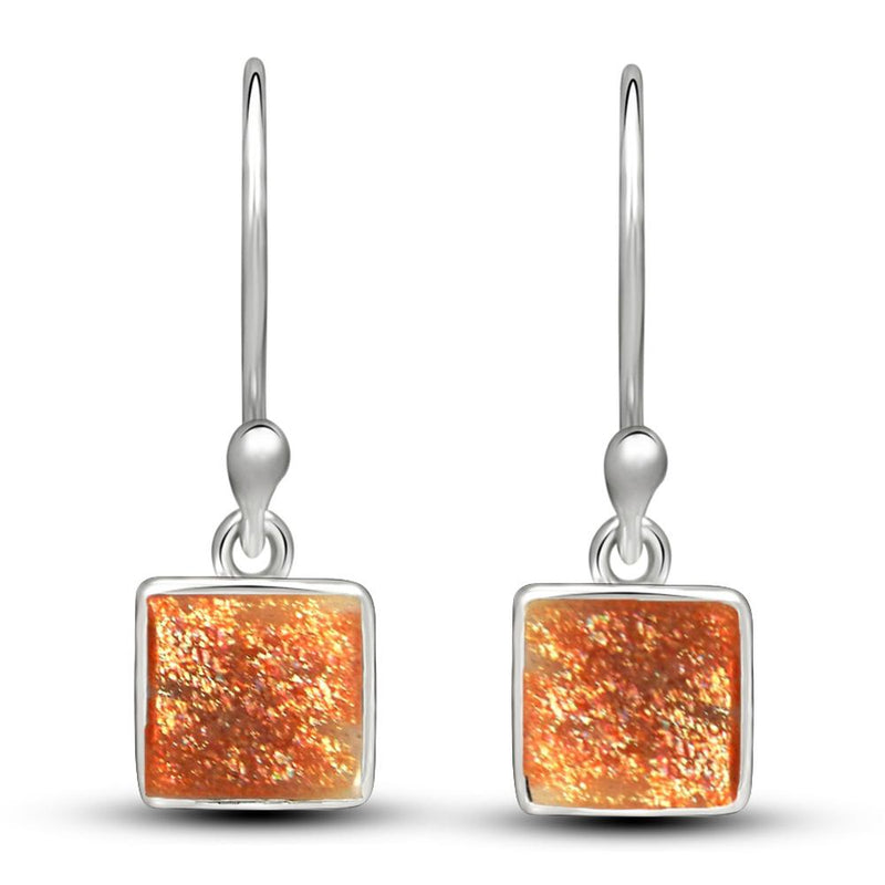 6*6 MM Square - Sunstone Earrings - CB-E908SS Catalogue