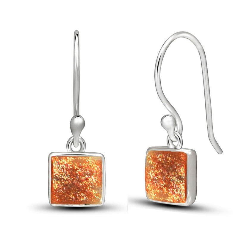 6*6 MM Square - Sunstone Earrings - CB-E908SS Catalogue