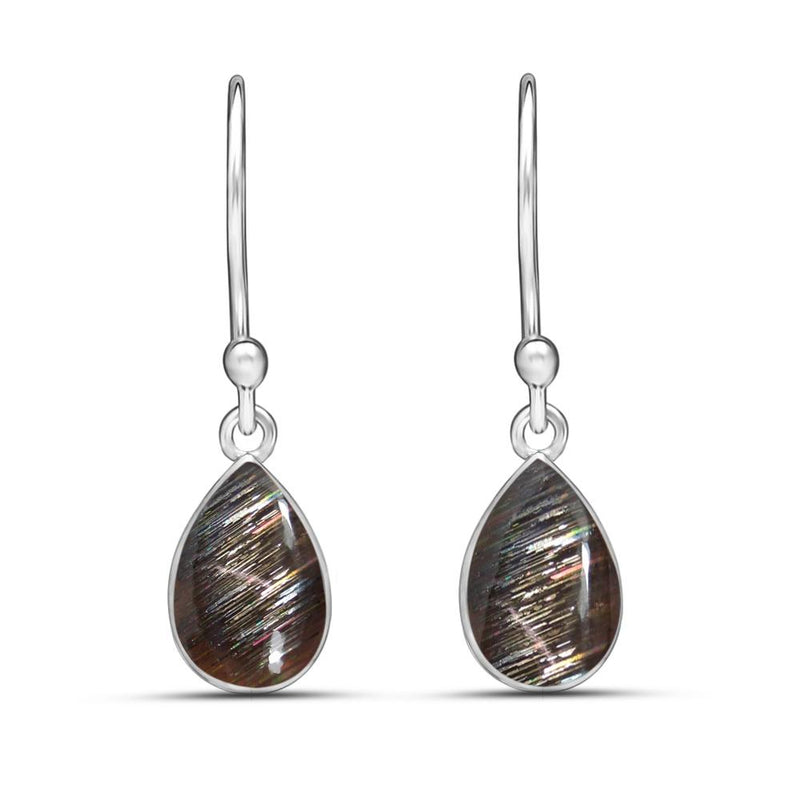 6*9 MM Pear - Black Sun Stone Jewelry Earrings - CB-E909BSS Catalogue