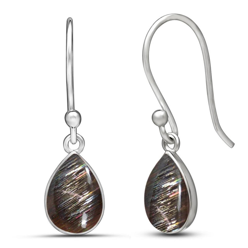 6*9 MM Pear - Black Sun Stone Jewelry Earrings - CB-E909BSS Catalogue
