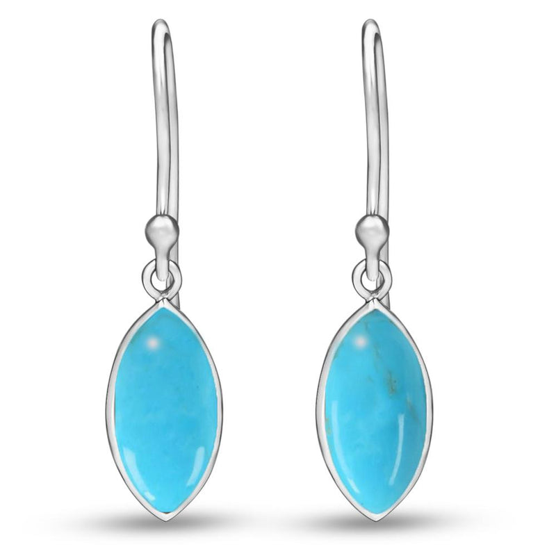 10*5 MM Marquise - Natural Kingman Turquoise Earrings - CB-E911KMT Catalogue