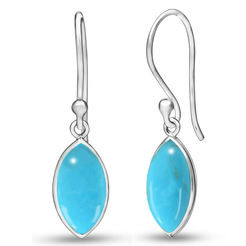 10*5 MM Marquise - Natural Kingman Turquoise Earrings - CB-E911KMT Catalogue