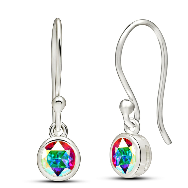 5*5 MM Round - Mercury Mystic Topaz Earrings - CB-E914MMT Catalogue